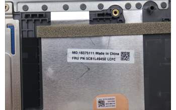 Lenovo 5CB1L49450 C-Abdeckung mit Tastatur, Skandinavien, arktisgrau, Ohne_Hintergrundbeleuchtung, Ohne_Fingerabdruckscanner