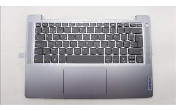 Lenovo 5CB1L49451 C-Abdeckung mit Tastatur, Belgisch, arktisgrau, Ohne Hintergrundbeleuchtung, Ohne Fingerabdruck, GB
