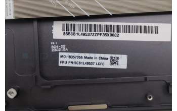 Lenovo 5CB1L49537 C-Abdeckung mit Tastatur, Hebräisch, sturmgrau
