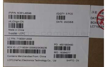 Lenovo 5CB1L49546 C-Abdeckung mit Tastatur, Portugiesisch, Sturmgrau