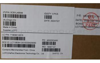 Lenovo 5CB1L49548 C-Abdeckung mit Tastatur, Slowenisch, Sturmgrau