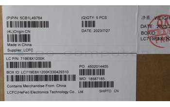 Lenovo 5CB1L49764 C-Abdeckung mit Tastatur, Skandinavien, Aquamarinblau