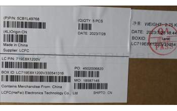 Lenovo 5CB1L49768 C-Abdeckung mit Tastatur, Spanisch, Aquamarinblau