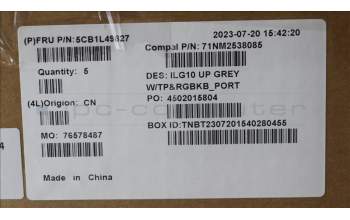 Lenovo 5CB1L49827 Tastatur inkl. Topcase ASM_POR C 82XV RGB