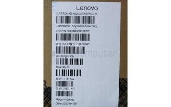 Lenovo 5CB1L50245 C-Abdeckung mit Tastatur, Bulgarisch, sturmgrau, GB