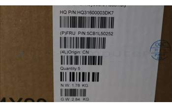 Lenovo 5CB1L50252 C-Abdeckung mit Tastatur, Französisch, Sturmgrau