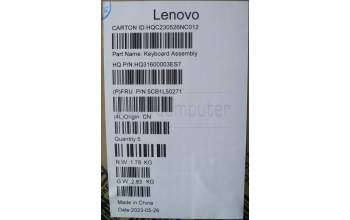 Lenovo 5CB1L50271 C-Abdeckung mit Tastatur, Italienisch, sturmgrau, Puresight-Logo