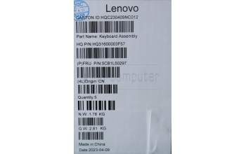 Lenovo 5CB1L50297 Tastatur inkl. Topcase ASM_UK H 83AU STGY PS