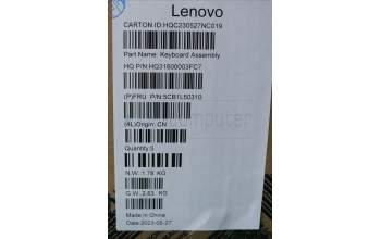 Lenovo 5CB1L50310 Tastatur inkl. Topcase ASM_CZE/SLK H83AUTTNPS
