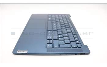 Lenovo 5CB1L50335 C-Abdeckung mit Tastatur, Italienisch, Aquamarinblau, Puresight-Logo