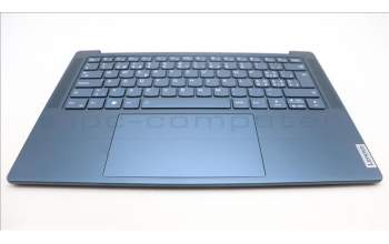 Lenovo 5CB1L50352 C-Abdeckung mit Tastatur, Schweiz, Aquamarinblau, Ohne Puresight-Logo