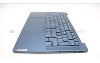 Lenovo 5CB1L50361 C-Abdeckung mit Tastatur, Englisch (GB), Aquamarinblau, Puresight-Logo