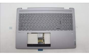 Lenovo 5CB1L50387 C-Abdeckung mit Tastatur, Spanisch, arktisgrau, Fingerabdruck
