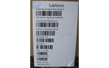 Lenovo 5CB1L50392 C-Abdeckung mit Tastatur, Englisch (GB), Arktisgrau, Fingerabdruck