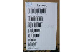 Lenovo 5CB1L50393 C-Abdeckung mit Tastatur, Englisch (US, Euro), arktisgrau, Fingerabdruckleser