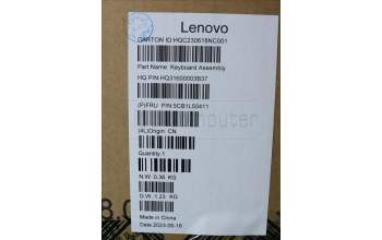 Lenovo 5CB1L50411 C-Abdeckung mit Tastatur, Hebräisch, arktisgrau, Ohne_Fingerabdruckscanner
