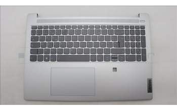Lenovo 5CB1L50459 C-Cover with keyboard, French, Cloud Grey, Backlight, FingerPrint, US