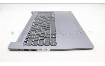 Lenovo 5CB1L52295 C-Abdeckung mit Tastatur, Portugiesisch, arktisgrau, Ohne_Hintergrundbeleuchtung, Fingerabdruckleser