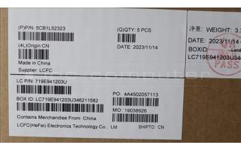 Lenovo 5CB1L52323 C-Abdeckung mit Tastatur, Belgisch, arktisgrau, Ohne Hintergrundbeleuchtung, Fingerabdruck, GB