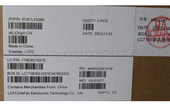 Lenovo 5CB1L53389 C-Abdeckung mit Tastatur, Griechisch, RGB-Hintergrundbel.