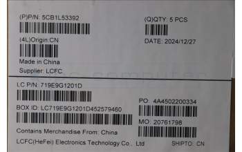 Lenovo 5CB1L53392 C-Abdeckung mit Tastatur, Ungarisch, RGB-Hintergrundbel.