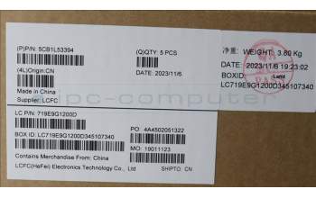 Lenovo 5CB1L53394 C-Abdeckung mit Tastatur, Italienisch, RGB-Hintergrundbel.