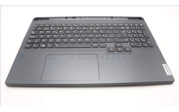 Lenovo 5CB1L54670 C-Abdeckung mit Tastatur, Portugiesisch, Onyxgrau, Weiße Hintergrundbel.