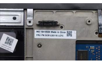 Lenovo 5CB1L55116 C-Abdeckung mit Tastatur, Englisch (US, Euro), Sturmgrau