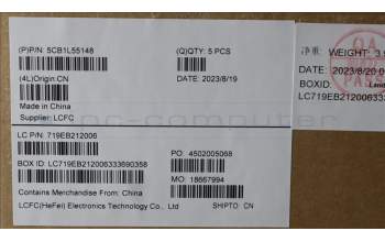 Lenovo 5CB1L55148 C-Abdeckung mit Tastatur, Englisch (US, Euro), Aquamarinblau