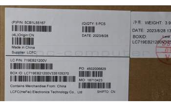 Lenovo 5CB1L55167 C-Abdeckung mit Tastatur, Schweiz, Aquamarinblau