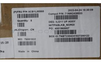 Lenovo 5CB1L55955 Tastatur inkl. Topcase ASM_NORDIC C 82XW BL