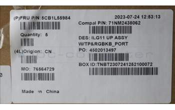 Lenovo 5CB1L55984 Tastatur inkl. Topcase ASM_POR C 82XW RGB