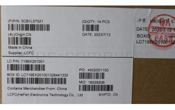 Lenovo 5CB1L57521 FRU ROCT_D_COVER_UMA_SUB_ASSY_GRAY