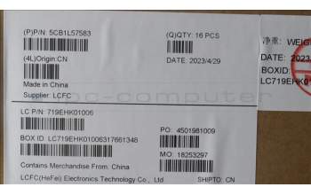 Lenovo 5CB1L57583 FRU KT4D0_A_COVER_AL_ASSY_FHD