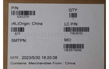 Lenovo 5CB1L57751 E16G1_A_COVER_SUB_ASSY_26T