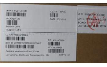 Lenovo 5CB1L57836 FRU KT6D0_C_COVER_WL_SUB_ASSY_BLK