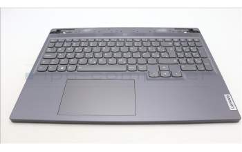 Lenovo 5CB1L60066 C-Cover with keyboard, Slovenian, Storm Grey, RGB Backlight, UK