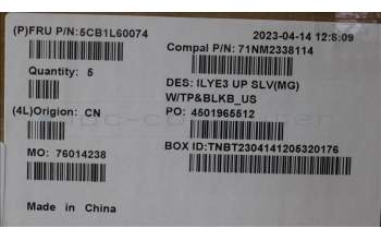 Lenovo 5CB1L60074 Tastatur inkl. Topcase ASM_ENG C 82YA MGBL