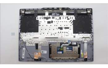 Lenovo 5CB1L60125 C-Abdeckung mit Tastatur, Deutsch, Mineralgrau, RGB-Hintergrundbel.