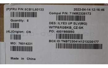 Lenovo 5CB1L60133 Tastatur inkl. Topcase ASM_CZE/SLK C82YA MGRGB