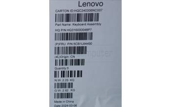 Lenovo 5CB1L64490 Tastatur inkl. Topcase ASM_TUR_H 82X3 NFPMIGY