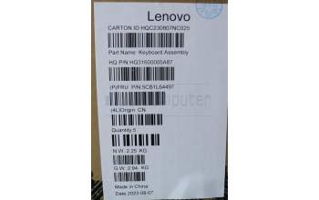 Lenovo 5CB1L64497 Tastatur inkl. Topcase ASM_BUL_H 82X3 FPMIGY