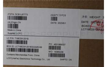 Lenovo 5CB1L67773 Tastatur inkl. Topcase ASM_ENG L83A1 TEX