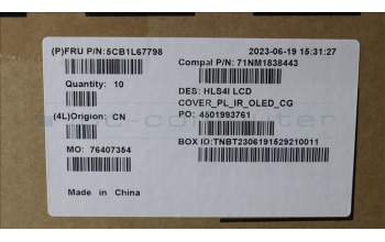 Lenovo 5CB1L67798 LCD Cover W/Ant C82XD OLEDIR PL CG