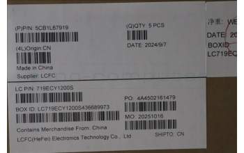 Lenovo 5CB1L67919 C-Abdeckung mit Tastatur, Arabisch, US