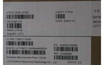 Lenovo 5CB1L67921 C-Abdeckung mit Tastatur, Belgisch, GB