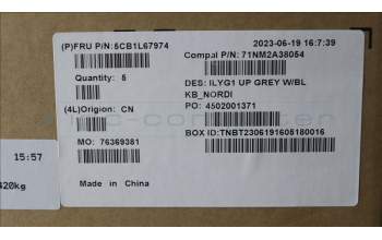 Lenovo 5CB1L67974 Tastatur inkl. Topcase ASM_NORDIC C 82Y3 BLWH