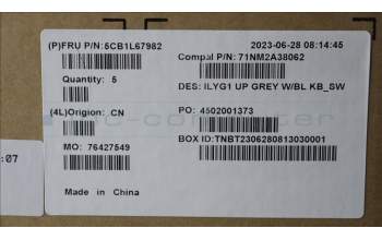 Lenovo 5CB1L67982 Tastatur inkl. Topcase schweiz C 82Y3 BLWH