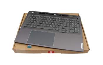 5CB1L68942 Original Lenovo Tastatur inkl. Topcase DE (deutsch) grau/grau mit Backlight