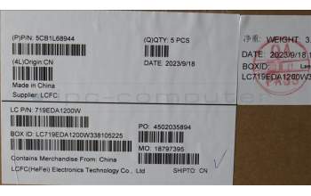 Lenovo 5CB1L68944 C-Abdeckung mit Tastatur, Hebräisch, sturmgrau, Hintergrundbeleuchtung, Fingerabdruckleser